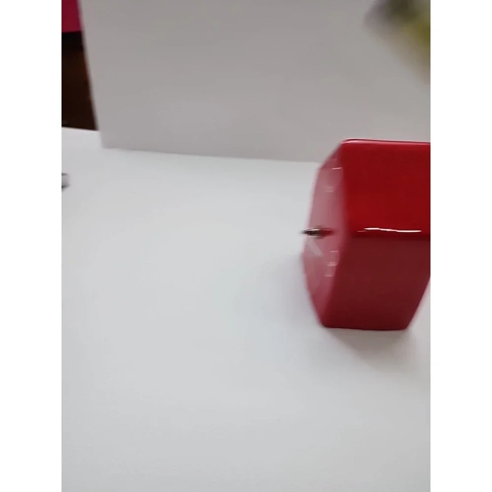 Rae Dunn 2020 Red Jolly Clock White Lettering. Tested Works
